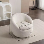 Poltrona botte moderna Winnie, girevole a 360°