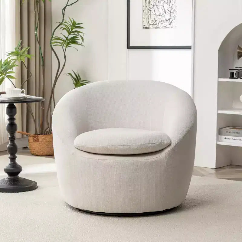 Poltrona botte moderna Winnie, girevole a 360°