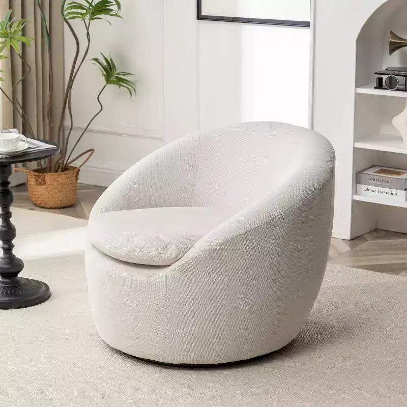 Poltrona botte moderna Winnie, girevole a 360°