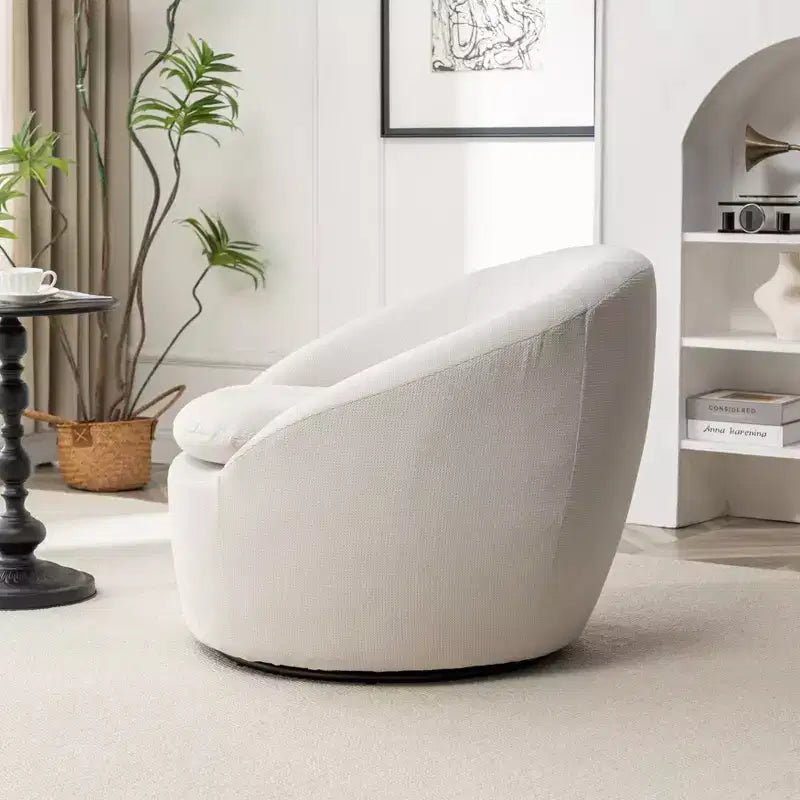 Poltrona botte moderna Winnie, girevole a 360°