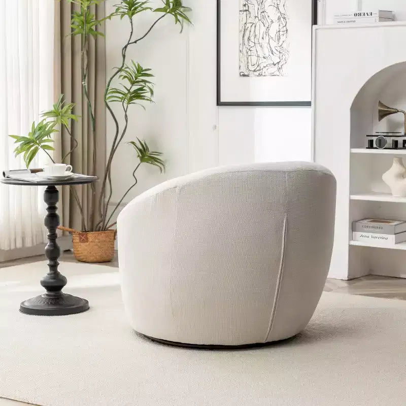 Poltrona botte moderna Winnie, girevole a 360°