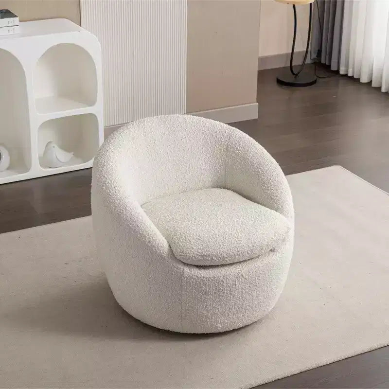 Poltrona botte moderna Winnie, girevole a 360°
