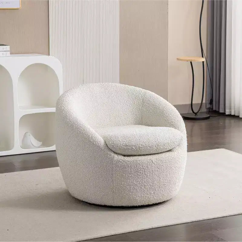 Poltrona botte moderna Winnie, girevole a 360°