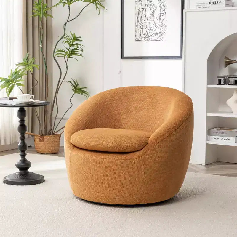 Poltrona botte moderna Winnie, girevole a 360°