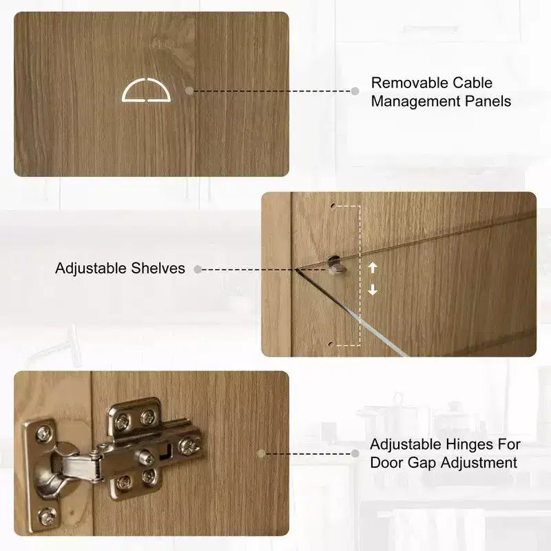 Mobile in legno d'accento con ripiani regolabili