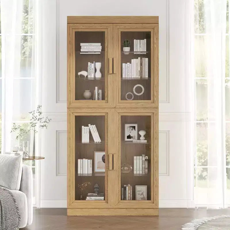 Mobile in legno d'accento con ripiani regolabili