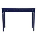 Janice Farmhouse 2-Drawer Writing Desk - Blue - SEI