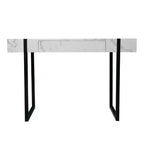 Rangley Modern Faux Marble Desk - White - SEI