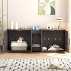Mobili contenitori decorativi, copertura per lettiera per 2 gatti con tiragraffi e piedini