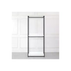 HomeStock 77.7 in.H x 31.5 in.W White Wood Composite Closet System for Universal Storage with Storage Bins