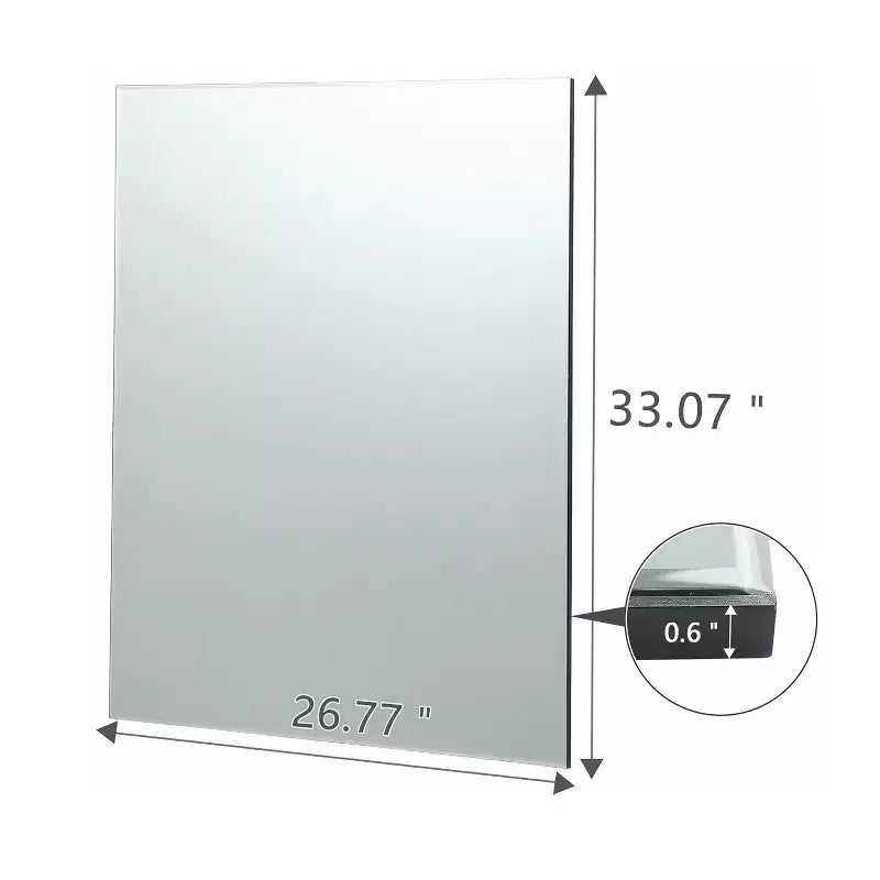 Specchio da parete per parrucchiere, specchio per salone attrezzato per parrucchieri bagno, nero