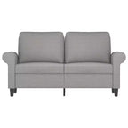 Divano a 2 Posti Grigio Chiaro - Stile Moderno con Tessuto Resistente, Robusta Struttura in Metallo e Compensato, Sedute Confortevoli e Facile Montaggio