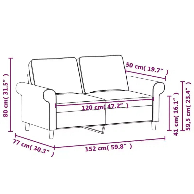 Divano a 2 Posti Grigio Chiaro - Stile Moderno con Tessuto Resistente, Robusta Struttura in Metallo e Compensato, Sedute Confortevoli e Facile Montaggio