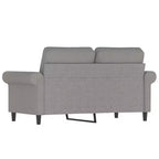 Divano a 2 Posti Grigio Chiaro - Stile Moderno con Tessuto Resistente, Robusta Struttura in Metallo e Compensato, Sedute Confortevoli e Facile Montaggio