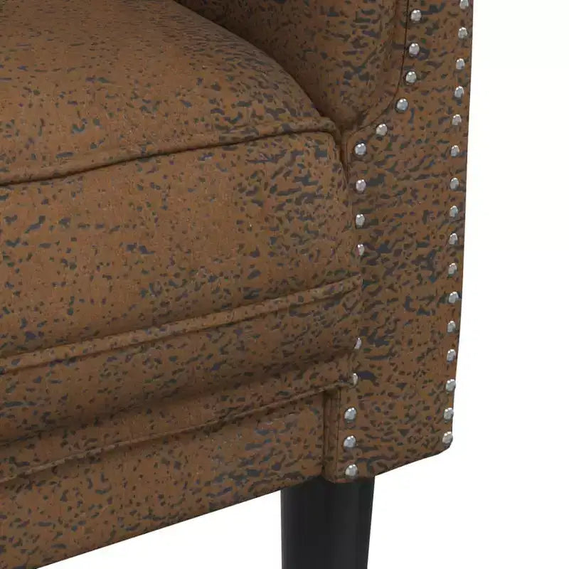 Divano in Velluto Marrone, Divanetto e Poltrona, Mobili Moderni per Soggiorno con Gambe Robuste e Comfort Morbido