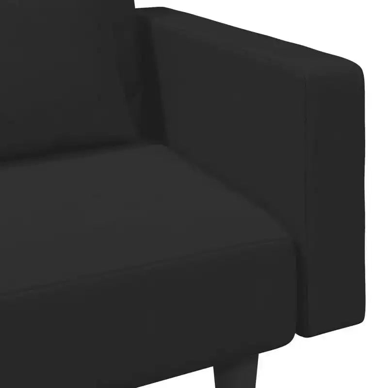 Divano Velluto Nero (100% poliestere), legno, plastica Grande