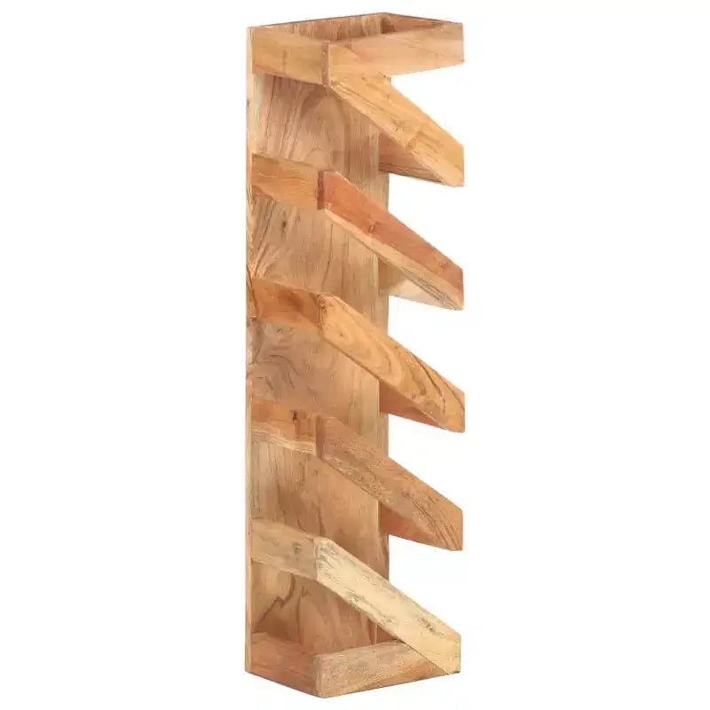 Portabottiglie per 5 bottiglie in legno massello di acacia