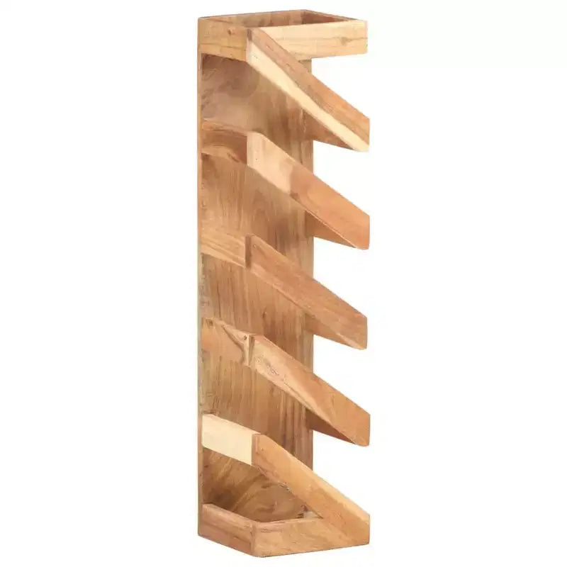 Portabottiglie per 5 bottiglie in legno massello di acacia