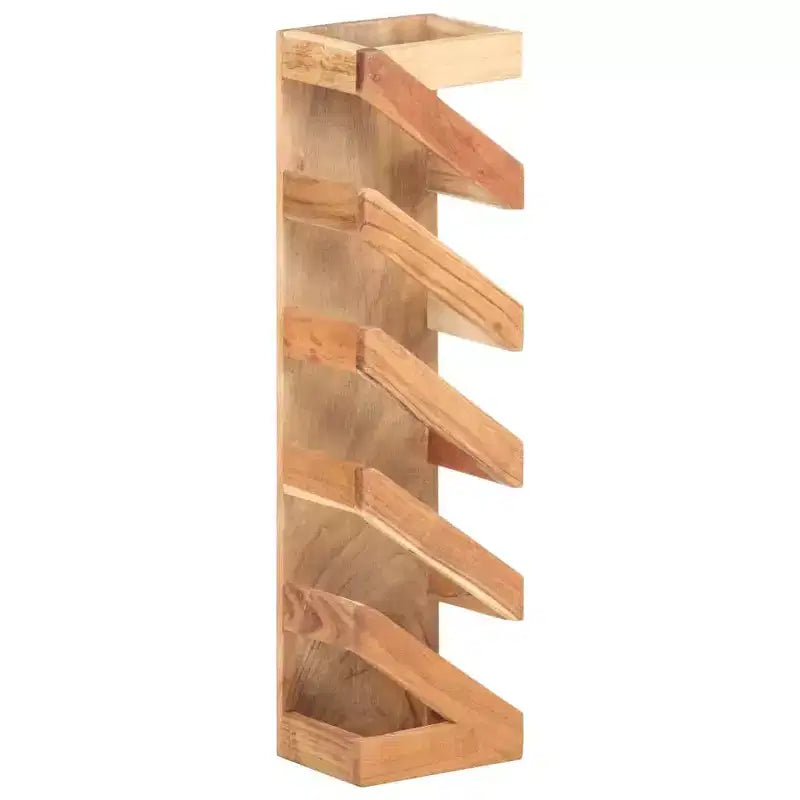 Portabottiglie per 5 bottiglie in legno massello di acacia