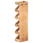Portabottiglie per 5 bottiglie in legno massello di acacia