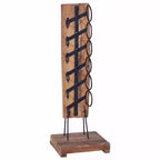 vidaXL Wine Rack for 6 Bottles 13.8x13.8x39.4 Solid Teak Wood