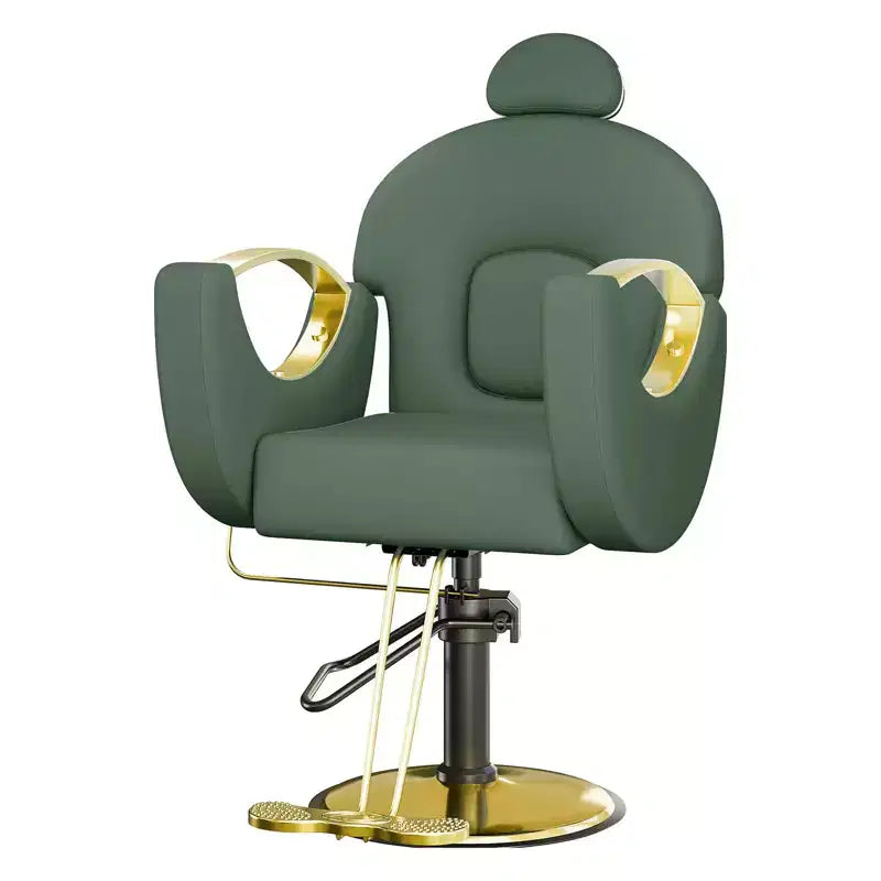 Sedia da Barbiere Girevole a 360°, Poltrona da Salone Regolabile in Altezza Reclinabile, Attrezzatura da Estetica Spa, Sedia da Parrucchiere Girevole per Carichi Pesanti