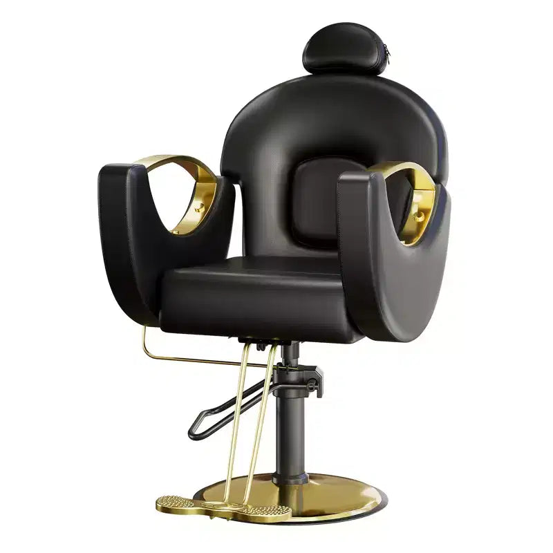 Sedia da Barbiere Girevole a 360°, Poltrona da Salone Regolabile in Altezza Reclinabile, Attrezzatura da Estetica Spa, Sedia da Parrucchiere Girevole per Carichi Pesanti