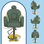 Sedia da Barbiere Girevole a 360°, Poltrona da Salone Regolabile in Altezza Reclinabile, Attrezzatura da Estetica Spa, Sedia da Parrucchiere Girevole per Carichi Pesanti