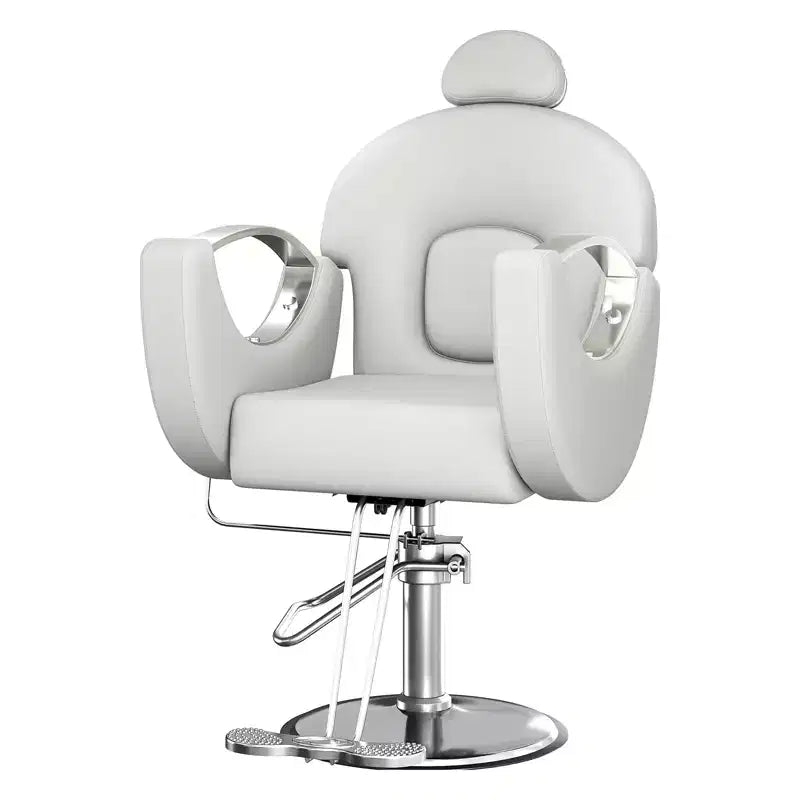 Sedia da Barbiere Girevole a 360°, Poltrona da Salone Regolabile in Altezza Reclinabile, Attrezzatura da Estetica Spa, Sedia da Parrucchiere Girevole per Carichi Pesanti