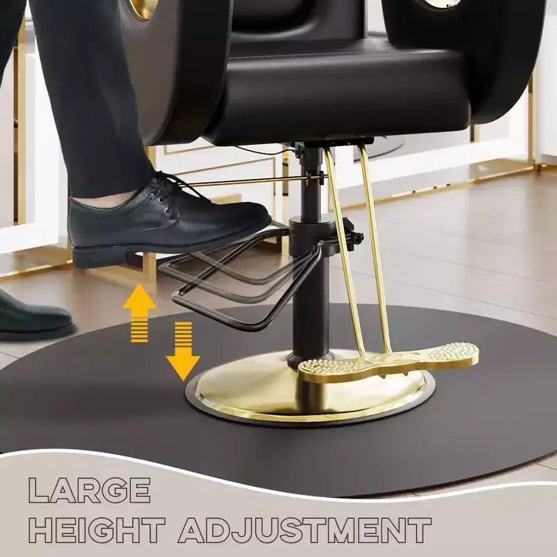 Sedia da Barbiere Girevole a 360°, Poltrona da Salone Regolabile in Altezza Reclinabile, Attrezzatura da Estetica Spa, Sedia da Parrucchiere Girevole per Carichi Pesanti