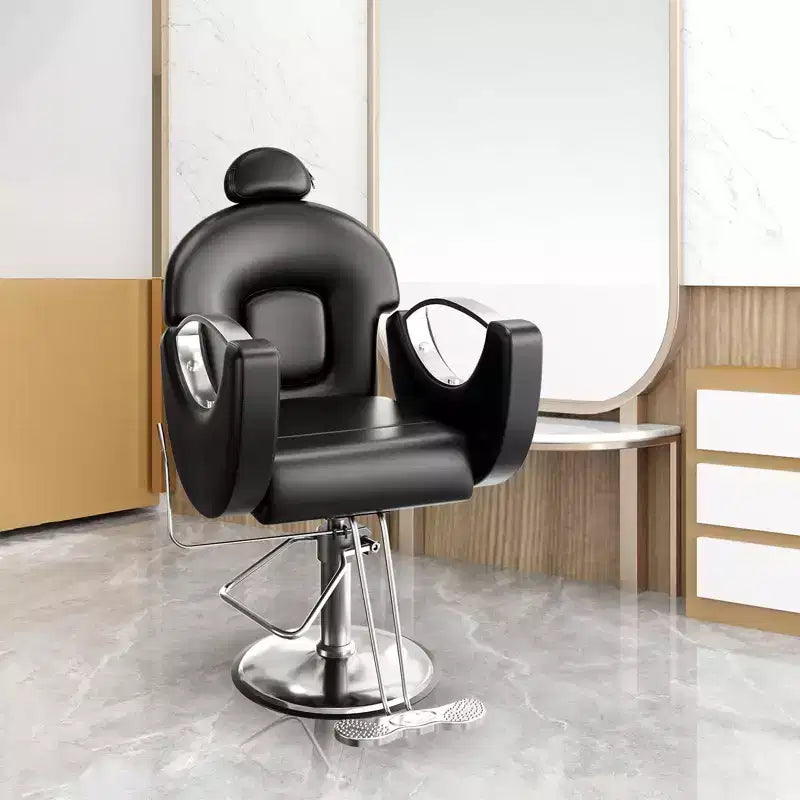 Sedia da Barbiere Girevole a 360°, Poltrona da Salone Regolabile in Altezza Reclinabile, Attrezzatura da Estetica Spa, Sedia da Parrucchiere Girevole per Carichi Pesanti