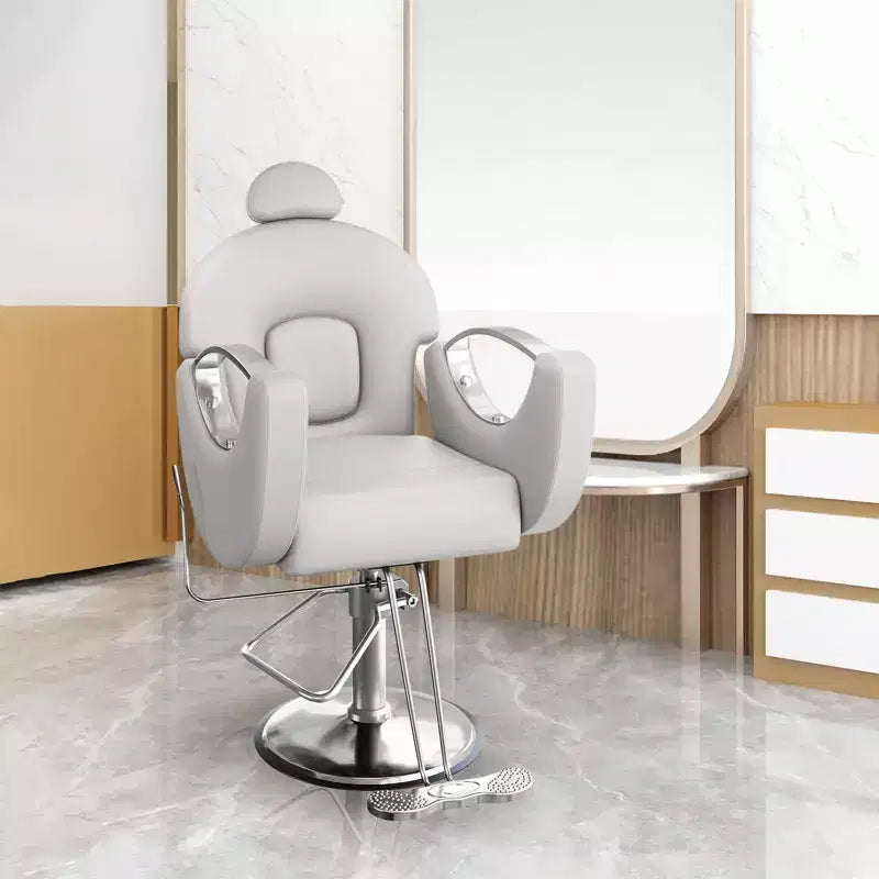 Sedia da Barbiere Girevole a 360°, Poltrona da Salone Regolabile in Altezza Reclinabile, Attrezzatura da Estetica Spa, Sedia da Parrucchiere Girevole per Carichi Pesanti