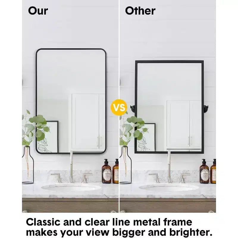 Specchio da parete rotondo oro 18", specchio da trucco con cornice in metallo per bagno, ingresso e camera da letto