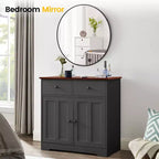 Specchio da parete rotondo oro 18", specchio da trucco con cornice in metallo per bagno, ingresso e camera da letto