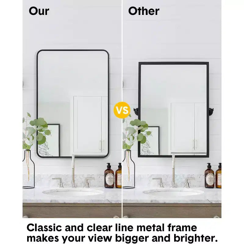 Specchio da parete rotondo oro 18", specchio da trucco con cornice in metallo per bagno, ingresso e camera da letto
