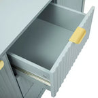 Mobile credenza a buffet Wave Design, armadietto contenitore con ante a chiusura ammortizzata e 3 cassetti, consolle per cucina soggiorno studio