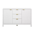 Mobile credenza a buffet Wave Design, armadietto contenitore con ante a chiusura ammortizzata e 3 cassetti, consolle per cucina soggiorno studio