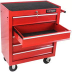 Armadietto Portautensili Robusto con Ruote, Cassettiera Mobile a 5 Cassetti con Sistema di Blocco, Organizer ad Alta Capacità per Garage, Officina, Casa, Rosso