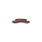 Meridian Furniture,Arc Brown Vegan Leather Modular Sofa