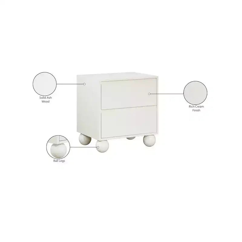 Comodino Kent Cream