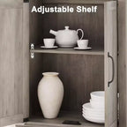 Librerie rustiche con ante, Libreria a 5 ripiani con contenitore, Mobiletto in legno per soggiorno, casa, ufficio, camera da letto