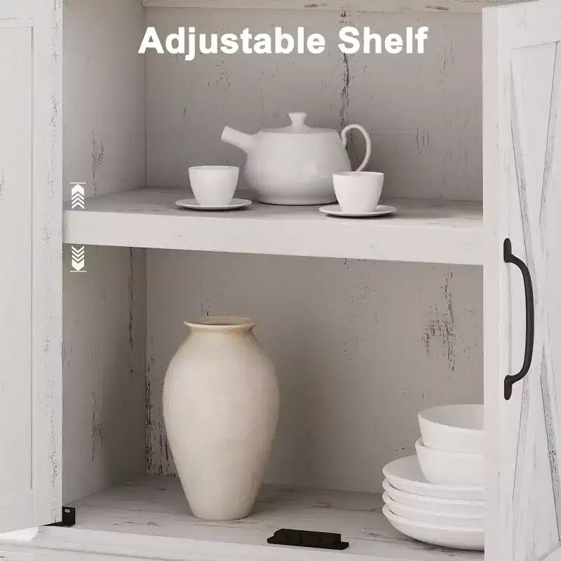 Librerie rustiche con ante, Libreria a 5 ripiani con contenitore, Mobiletto in legno per soggiorno, casa, ufficio, camera da letto