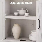 Librerie rustiche con ante, Libreria a 5 ripiani con contenitore, Mobiletto in legno per soggiorno, casa, ufficio, camera da letto