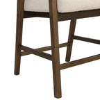 Sgabelli da bar Austin in legno di Hevea rivestiti con schienale curvo in canna ad altezza bancone noce/beige