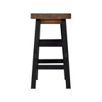 Sgabello da bar Pomona ad altezza bancone da 26" con gambe in metallo marroni