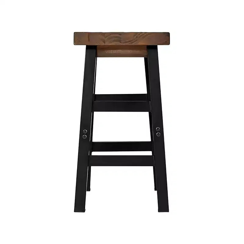 Sgabello da bar Pomona ad altezza bancone da 26" con gambe in metallo marroni