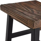 Sgabello da bar Pomona ad altezza bancone da 26" con gambe in metallo marroni