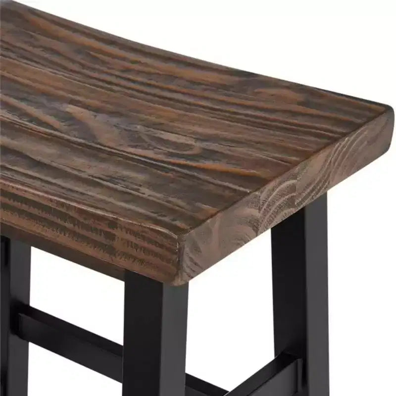 Sgabello da bar Pomona ad altezza bancone da 26" con gambe in metallo marroni