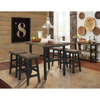 Sgabello da bar Pomona ad altezza bancone da 26" con gambe in metallo marroni