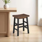 Sgabello da bar Pomona ad altezza bancone da 26" con gambe in metallo marroni